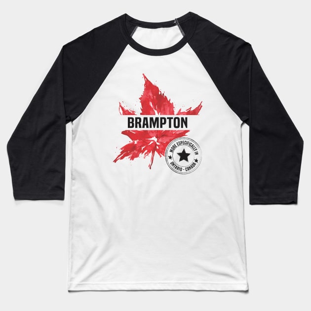 Brampton in Ontario Baseball T-Shirt by C_ceconello